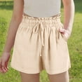 thumbnail image 2 of Diufon Girls Summer Shorts Casual High Waisted Wide Leg Pull On Shorts Kids Drawstring Boho Shorts with Pockets, 2 of 9