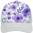 thumbnail image 1 of Purple Floral Pattern Baseball Cap Classic Golf Cap Soft Dad Hat Multicolor Adjustable Low Profile Hat Unisex, 1 of 6