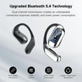 thumbnail image 6 of Open Ear Bluetooth 5.4 Headphones, Wireless Earbuds Sport Over Earphones Built-in Mic with Ear Hooks 50H Playtime Ear Buds LED Display Charging Case, Waterproof Design for Running Fitness, 6 of 8