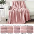thumbnail image 3 of Exclusivo Mezcla Soft Throw Blanket, 50"x60", Pink, 3 of 6