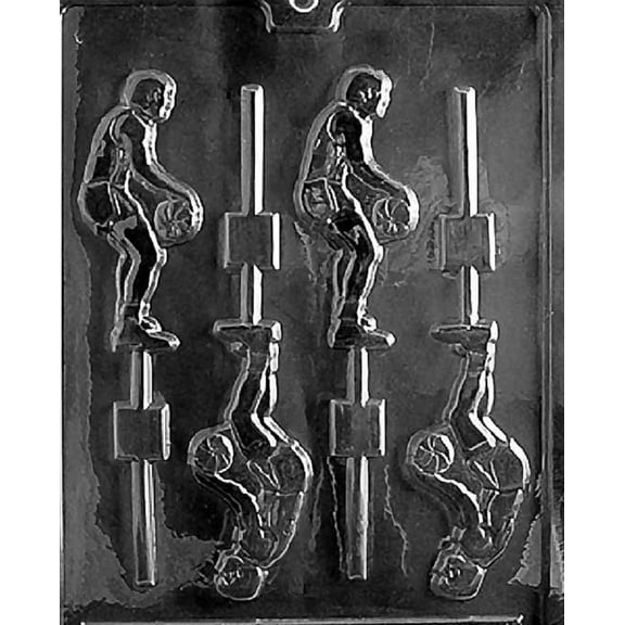 Grandmama's Goodies S006 Basketball Player Pop Chocolate Candy Soap Mold with Exclusive Molding Instructions