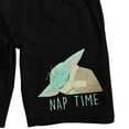 thumbnail image 2 of The Mandalorian Grogu Nap Time Men's Black Sleep Pajama Shorts-XL, 2 of 5