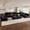Black, variant on LLappuil Modular Sectional Sofa, 3 Seat Modular Sectional Sofa with Storage, Oversized Deep Seat Chenille Sofa for Living Room