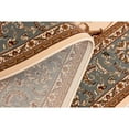 thumbnail image 4 of 3â€™ x 10â€™ Cream and Blue Traditional Runner Rug, 4 of 9