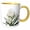 Yellow/White, variant on 3drose, Oleander White - White, Flower, Tree, Oleander, Blossom, Tropical Plant, Buds, 15oz Mug