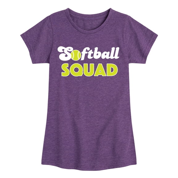 Instant Message - Softball Squad Fitted Short Sleeve Graphic T-Shirt