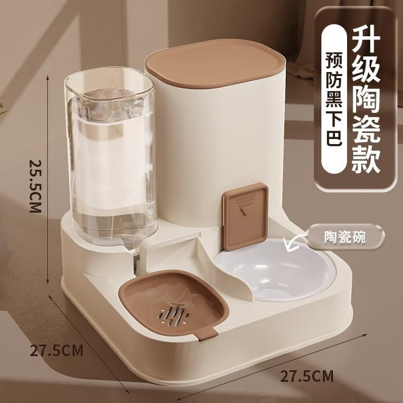 Pet Cat Supplies Automatic Cat Feeder Water Dispenser 2-in-1 Water Dispenser (Blue, Ceramic Bowl)
