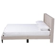 thumbnail image 2 of Baxton Studio Casol Beige Fabric Upholstered Queen Size Platform Bed, 2 of 9