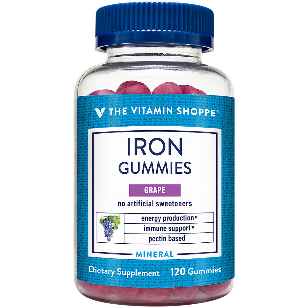 Iron Gummies Energy Production Immune Support Grape (120 Gummies