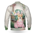 thumbnail image 2 of Easter Egg Corgi Bunny Ear Welcome Spring Truck All Over Print 3D Baseball Jacket Welsh Corgi Dog Lover Gifts Idea Bomber Jacket Softball - 12002, 2 of 6