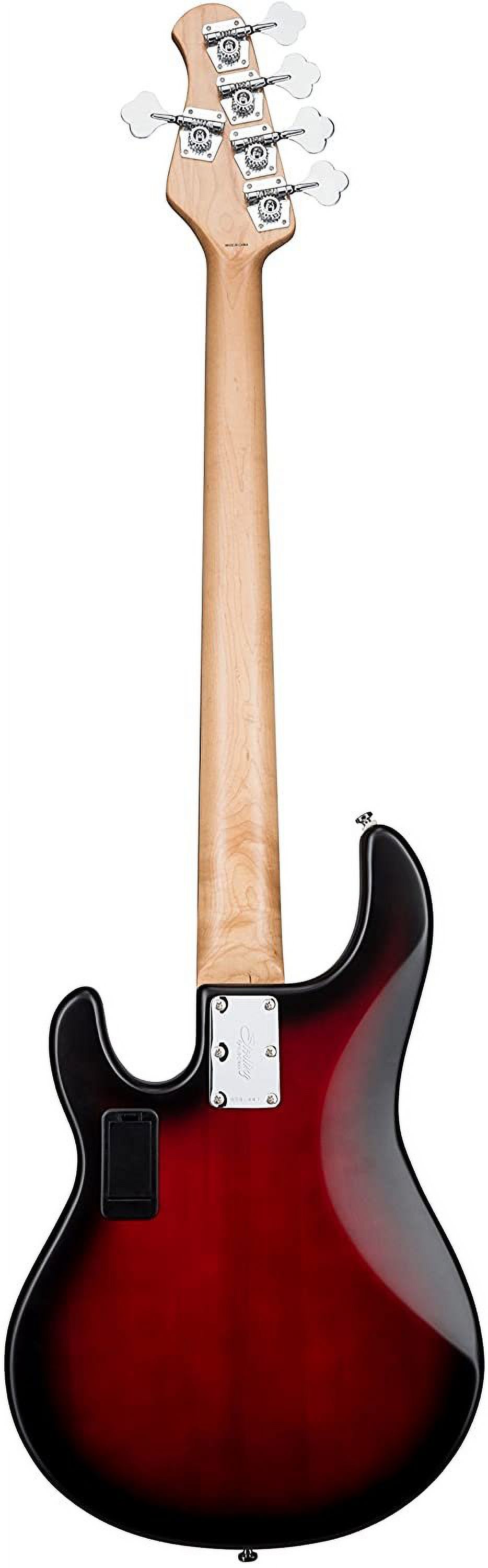 Sterling by Music Man StingRay RAY5 5-String Electric Bass Guitar Ruby Red Burst