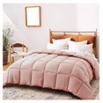 thumbnail image 4 of Deng rui Texture Striped, Fluffy All Season Down Alternative Bed Bedding, Cozy Reversible, Ultra Soft Plush Luxury Brushed Microfiber Duvet Insert, Peach Blush Size Comforter, 90x90in, 4 of 8