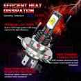 thumbnail image 5 of For CAN-AM OUTLANDER 400 450 500 650 800 2x H4 HEADLIGHT LED BULBS 50W 6000K WHITE, 5 of 10