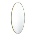 thumbnail image 6 of DecMode Contemporary Oval Wood Wall Mirror with Matte Gold Frame, 18"W x 32"H, 6 of 12