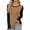 Khaki, variant on hotojiny Workout Shirts for Women Color Block Ribbed Knit Long Sleeve Work Tops Breathable Slim Fit Crewneck Basic Tee with Thumb Hole