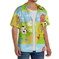 thumbnail image 4 of KLL Farm Animals 1 Print Men's Shirt Short Sleeve Button Down Summer Cuba Beach Shirts- 3X-Large, 4 of 7