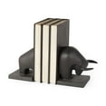 thumbnail image 1 of homeroots home decor 392141 Black Cast Aluminum Raging Bull Bookends, 1 of 1