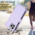 thumbnail image 6 of for iPhone 13 Pro Zipper Wallet Case with Wrist Hand Strap & Card Slots Holder, Business PU Leather Shockproof Flip Kickstand Purse Protective Cover Case for iPhone 13 Pro, Purple, 6 of 9