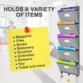 thumbnail image 5 of Over the Door Wall File Organizer, Hanging File Folders Organizer with 5 Large Pockets for Office and Back to School Supplies, Papers, Charts, Mails, Magazine Storage and Organization, 5 of 7