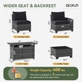 thumbnail image 5 of Aoxun 7 Pcs Outdoor Patio Furniture Sets with with 44'' Fire Table, Widen Armrests Wicker Outdoor Sectional for Backyard (Waterproof Cover Include), 5 of 7