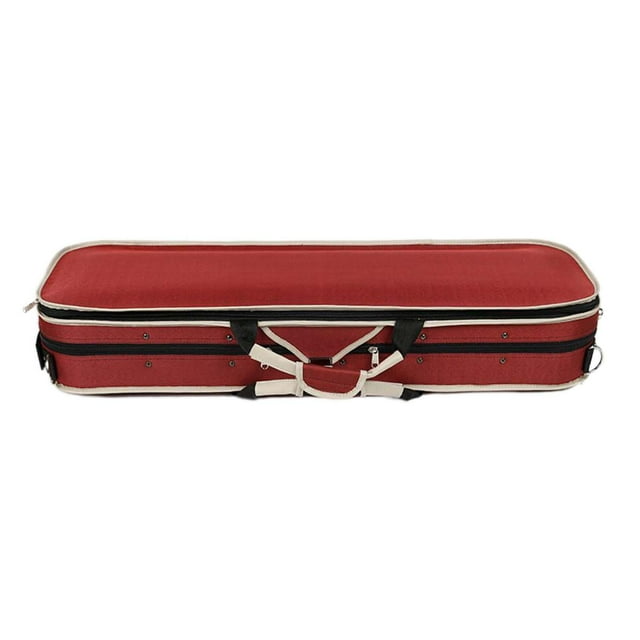 Esquirla Violin Case Lockable Musical Instrument Bag for Beginner Players Enthusiasts red and white