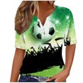 thumbnail image 2 of Fiudx Camisetas para Mujer Camiseta Holgada con Cuello En V y Estampado Del Día de La Independencia para Mujer, 2 of 5