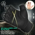 thumbnail image 3 of BEAST RAGE Gym Gloves Weight lifting Gloves Training Anti Slip Padded Palm Half Finger Powerlifting Workout Exercise Gloves for Men and Women (Jet Black, L), 3 of 8