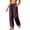 Purple-pants for women, variant on Plus Size Cotton Linen Pants for Women Elastic Waisted Drawstring Wide Leg Pant Casual Loose Straight Trousers with Pockets