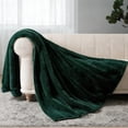 thumbnail image 6 of ROSEKIND Luxury Faux Rabbit Fur Throw Blanket, 6lbs Heavyweight Plush Fleece Bed Blanket, Forest Green, Ultra Soft & Cozy for Couch, Bed, Sofa, 50x60in, 6 of 8