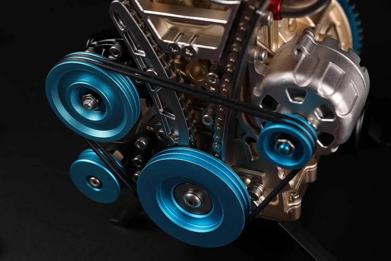 TECHING v4 Engine Model kit Full Metal Model Engine Assembly Kit Kids Run Adults 350+Pcs Assembly time 4 Hours DIY Toy Gift