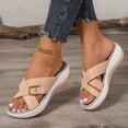 thumbnail image 5 of SACFOF Orthopedic Sandals for Women 2026 Comfortable Casual Platform Sandals with Arch Support, Open Toe Wide Casual Walking Slip on Shoes Vacation Slides Beach Summer Dressy, 5 of 6