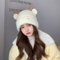 thumbnail image 2 of CoCopeaunts Christmas Hat, Santa Hat Beanie Hats for Women Plush Beanies Hat Winter Hat Winter Beanies Hat Beanie Knit Skull Cap, 2 of 7