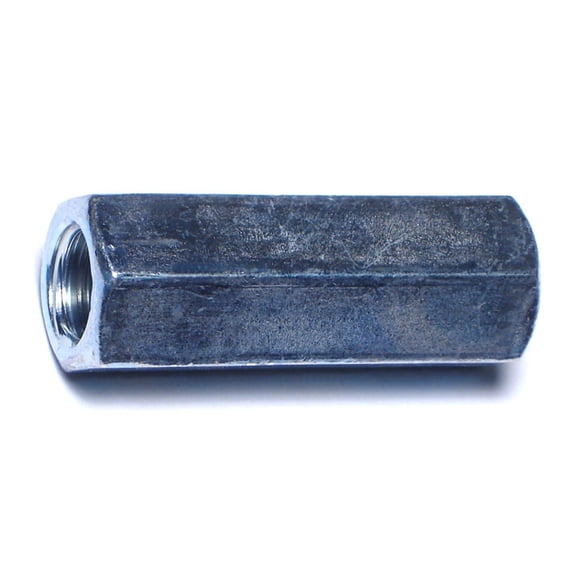 3/4"-10 x 1" x 2-1/4" Zinc Plated Steel Coarse Thread Rod Coupling Nuts CNS2-153