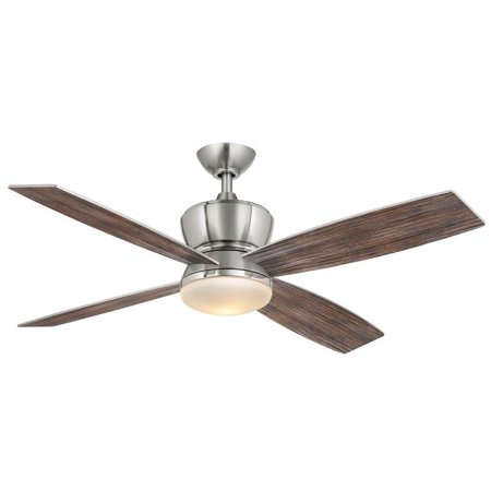 Hampton Bay 42nd Street 52 in. Brushed Nickel/Polished Nickel Ceiling Fan
