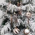 thumbnail image 4 of 15 piezas de bolas de caramelo navideñas irrompibles colgantes de plástico elegantes con forma de piruleta y piña reutilizables para decoración navideña, 4 of 5
