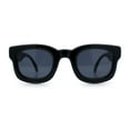 thumbnail image 4 of Retro Nostalgic Thick Bubble Plastic Frame Retro Horn Rim Sunglasses All Black, 4 of 7