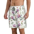 thumbnail image 2 of Kdxio Orchids Flowers Pattern Mens Casual Shorts - Drawstring Summer Beach Sports Shorts for Men, 2 of 9