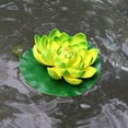 thumbnail image 3 of Unique Bargains 1pcs Garden Ponds Pool Decoration Artificial Lotus Flower Green, 3 of 7