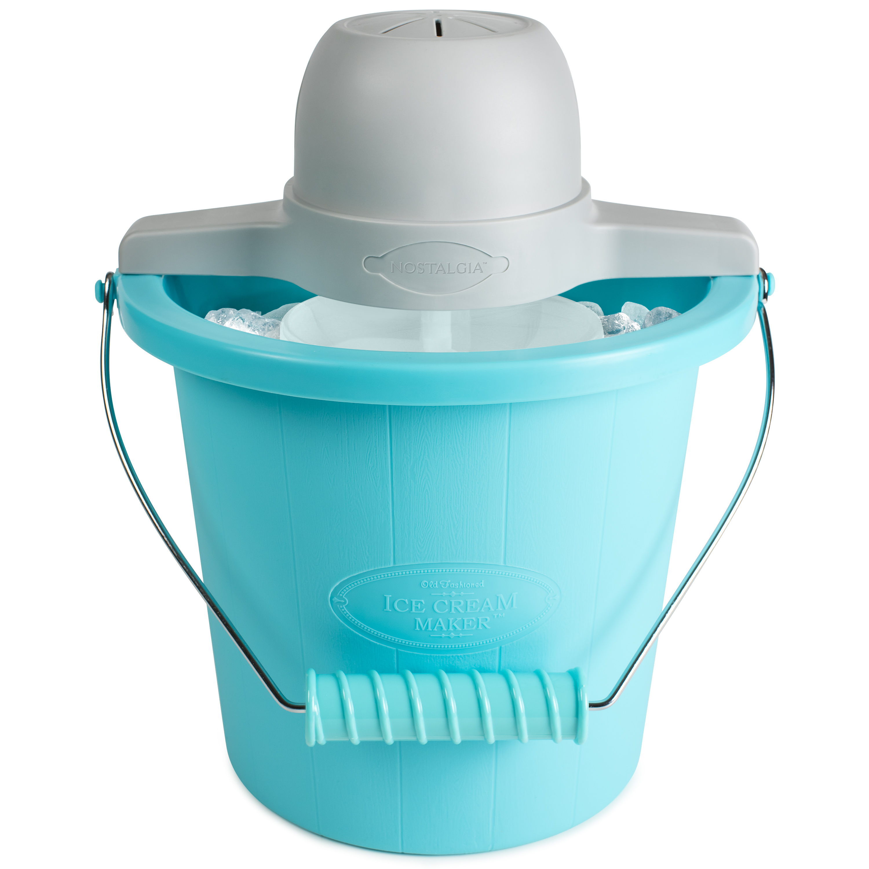 Nostalgia 4-Quart Bucket Electric Ice Cream Maker, Blue - image 4 of 4