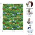 thumbnail image 4 of Green Dinosaurs Jurassic Pattern Blanket,Comfortable Soft Flannel Throw Blanket,All Season,Warm Lightweight Blankets for Sofa Bed Couch Living Room Chair,30"x40", 4 of 4