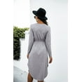thumbnail image 5 of Women's Long Sleeve Midi Shirt Dress, 5 of 5