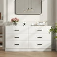 thumbnail image 2 of VVFLU Wood Dresser for Bedroom, 6 Drawer Double Dresser, Modern Chest of Drawers with Deep Drawers, Large Storage Organizer for Living Room, Closet, 2 of 9