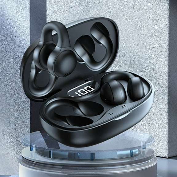 KQJQS Comfortable Wireless Ear Hook Bluetooth Earphones - Secure Fit for Sports, High Sound Quality for Calls