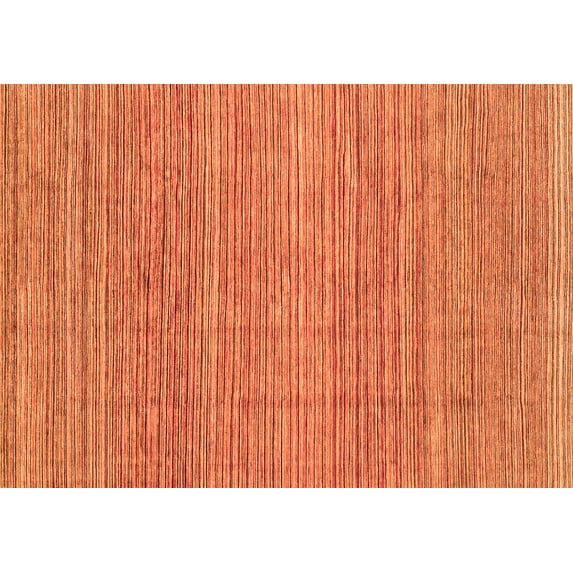 Ahgly Company Indoor Rectangle Abstract Orange Modern Area Rugs, 4' x 6'