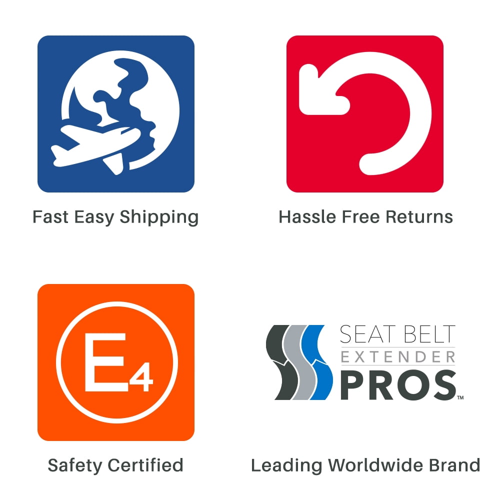 Buckle up and Protect Your Family Black, 1-Pack Seat Belt Extender Pros E4 Safety Certified Rigid 5 Inch Seat Belt Extender from 7//8 Inch Width Type A Metal Tongue