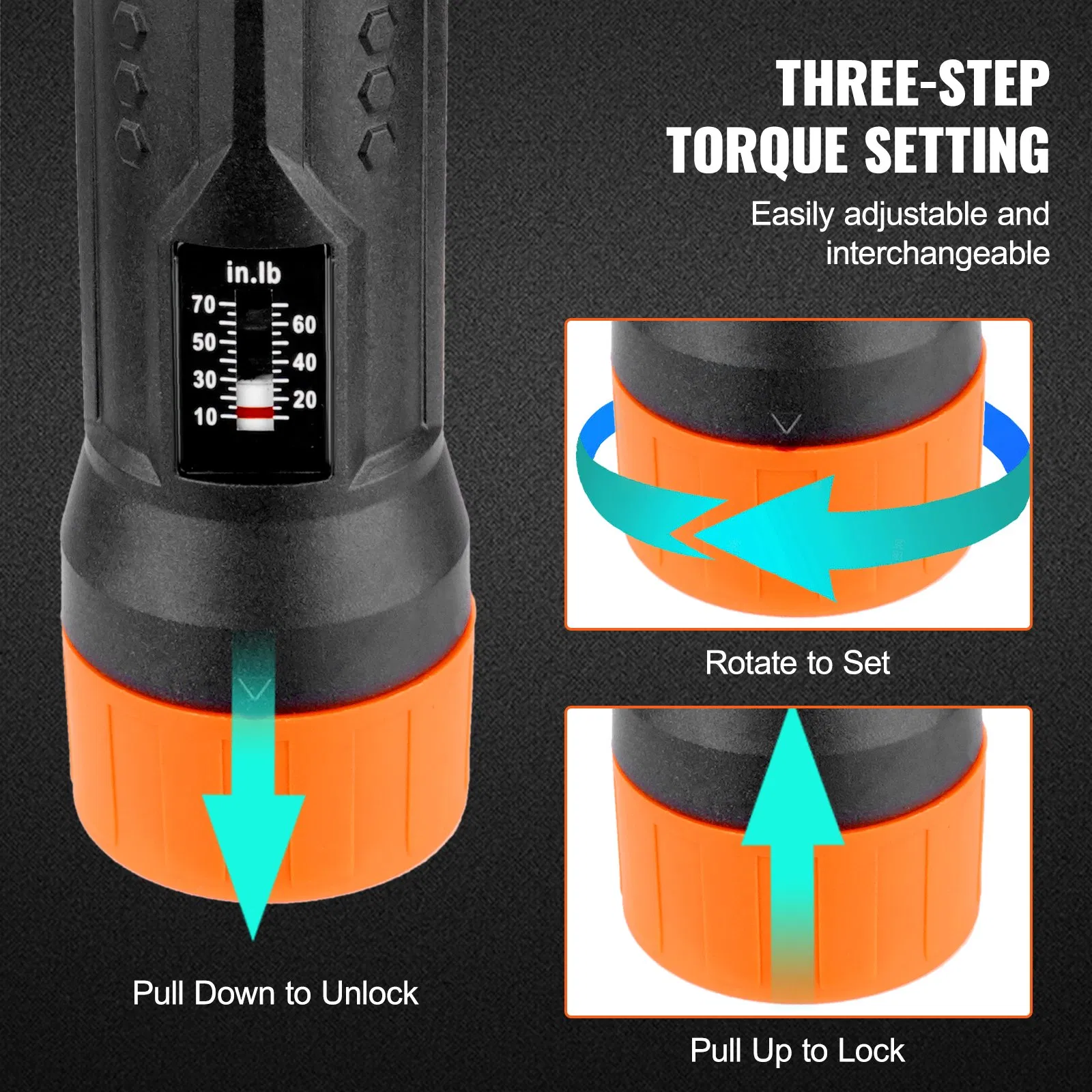Torque screwdriver set, screwdriver head set with window, 12 drill bits and box, magnetic function, over-torque warning, durable, wear-resistant and corrosion-resistant
