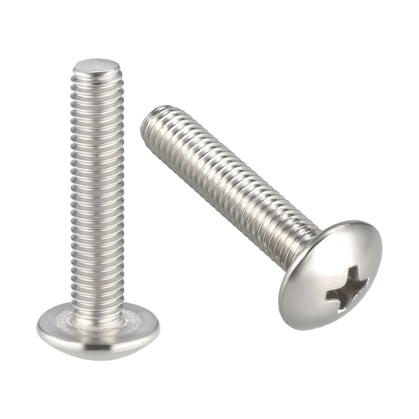 Tornillos de máquina Unique Bargains, M5x25mm Tornillo Phillips, Acero inoxidable 304, Sujetadores Tornillos 10Pcs