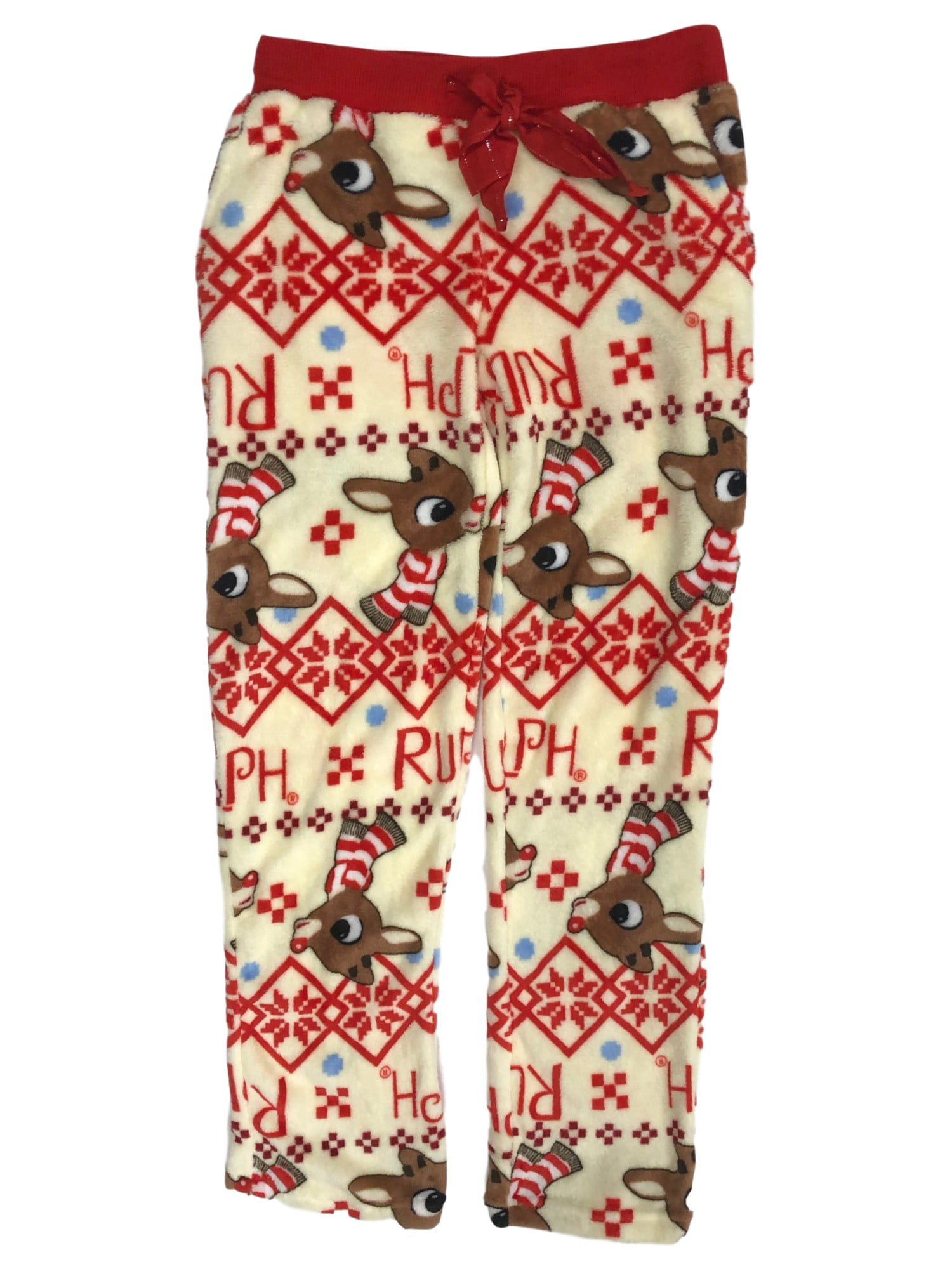Rudolph Womens Red Nosed Reindeer Clarice Fleece Sleep Pant Pajama Bottoms 