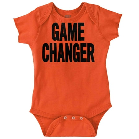 

Game Changer First Time Parents Funny Romper Boys or Girls Infant Baby Brisco Brands 18M