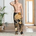 thumbnail image 2 of Logiee Grim Coffee Skull Print Pajama Pants for Men,Men’s Pajama Bottoms,Mens PJ Pants with Pockets & Button Fly-Small, 2 of 6